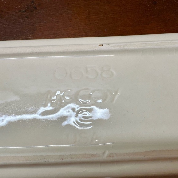 VINTAGE, McCOY POTTERY, PANE FRENCH BREAD, BREADSTICK TRAY. - Picture 4 of 5